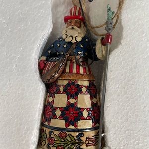 Americana Santa Ornament